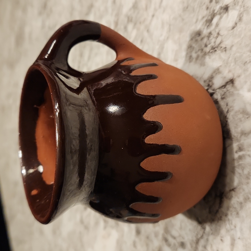 Mexican Painted Clay Jarrito Coffee Mug